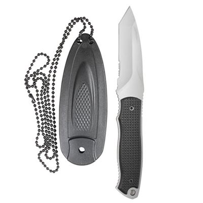 Coltello ROTHCO NECK con lama fissa e fodero in plastica.