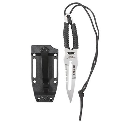 Coltello PARACORD con lama fissa NERO/ARGENTO