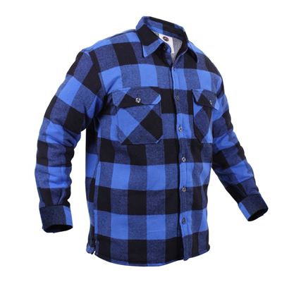 Camicia da boscaiolo imbottita a quadri BLU ROTHCO 3739BLU 3