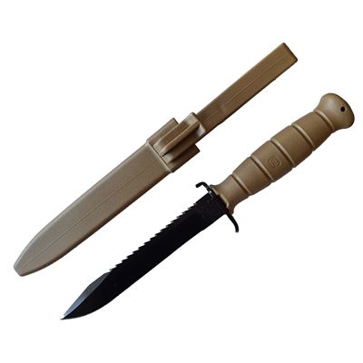 Coltello AUSTRIACO GLOCK SURVIVAL FM81 con seghetto Dark Earth