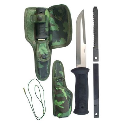 Coltello con lama fissa UTON modello 75/MNS-K con fodero completamente coperto modello 95 les