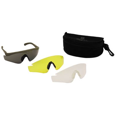 Occhiali tattici REVISION Sawfly Z87 con tre lenti montatura COYOTE usati