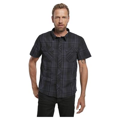Camicia ROADSTAR maniche corte NERO/BLU BRANDIT 4012-29 2