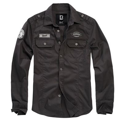 Camicia LUIS VINTAGE manica lunga NERA