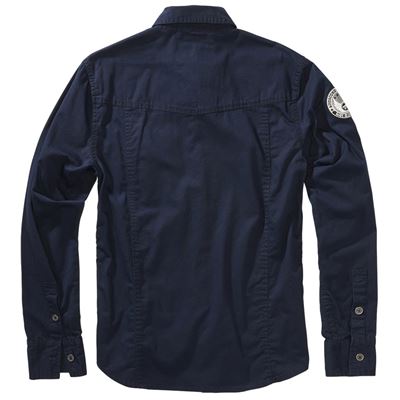 Camicia LUIS VINTAGE manica lunga BLU BRANDIT 4023-8 3