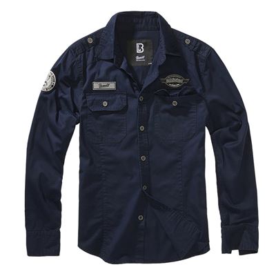 Camicia LUIS VINTAGE manica lunga BLU