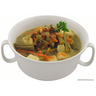 Fagiolini stufati con pancetta e verdure in lattina da 400 g  40253B 2