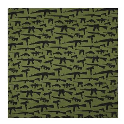 Sciarpa 55 x 55 cm BANDANA GUN PATTERN OLIV
