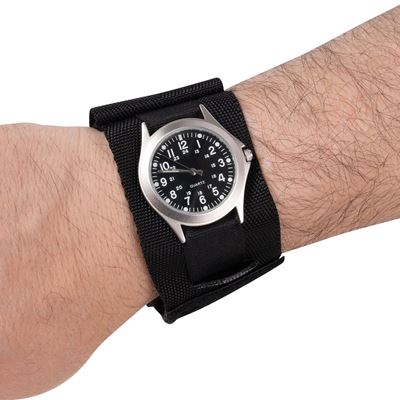 Cinturino per orologio COMMANDO NYLON NERO ROTHCO 4101-BL 3