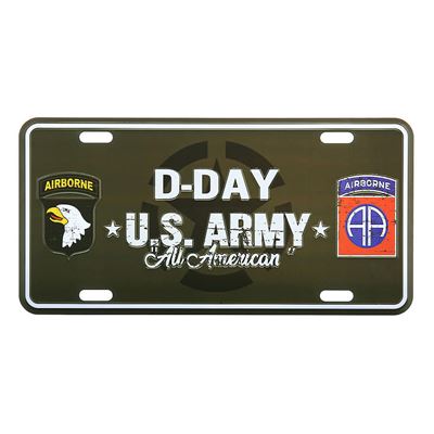 Targhetta metallica D-DAY U.S. ARMY per auto