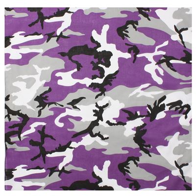Sciarpa 55 x 55 cm mimetico viola ULTRA VIOLET CAMO