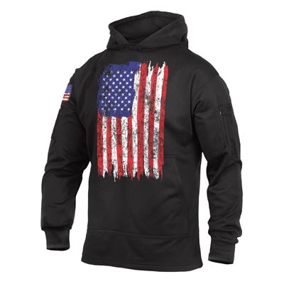 Felpa con cappuccio CONCEALED CARRY con bandiera americana COLORATA