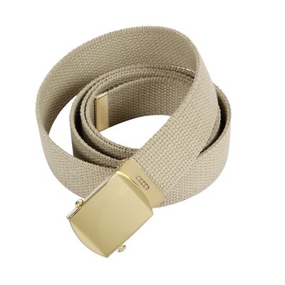 Cintura con fibbia dorata 110 cm KHAKI
