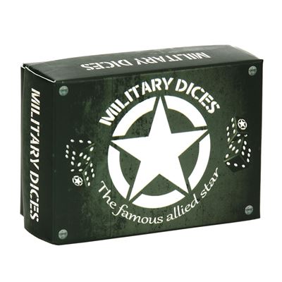 Dadi da gioco 6 pz MILITARY FOSCO 419172 2