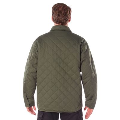 Giacca trapuntata DIAMOND QUILT in cotone VERDE ROTHCO 42005 2