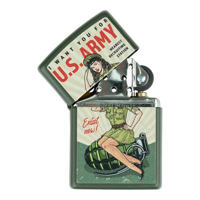 Accendino U.S. ARMY Enlist Pin Up a benzina ZIPPO 421380 4