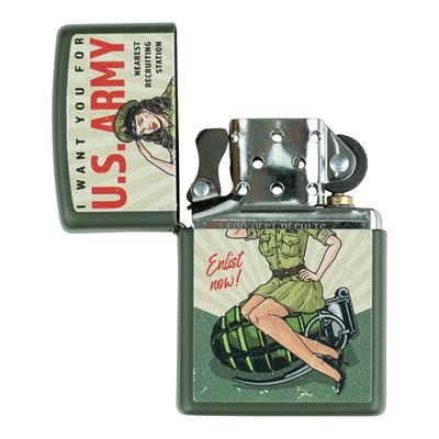 Accendino U.S. ARMY Enlist Pin Up a benzina ZIPPO 421380 3
