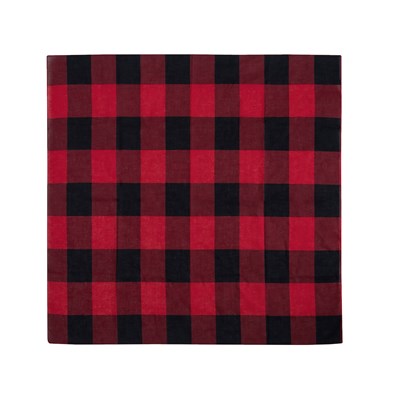 Sciarpa JUMBO a quadri PLAID grande ROSSO-NERO