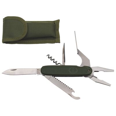 Coltello tascabile stile BW con fodero VERDE