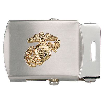 Fibbia per cintura con simbolo USMC CROMATA