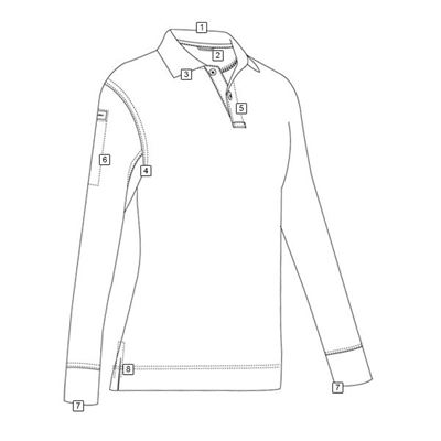 Maglietta da donna 24-7 PERFORMANCE manica lunga BLU TRU-SPEC 24-7 44210 2