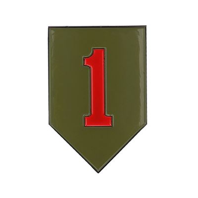 Distintivo metallico della 1st Infantry Division con adesivo