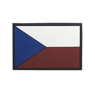 Toppa bandiera della Repubblica Ceca in plastica colorata VELCRO 8x5 cm