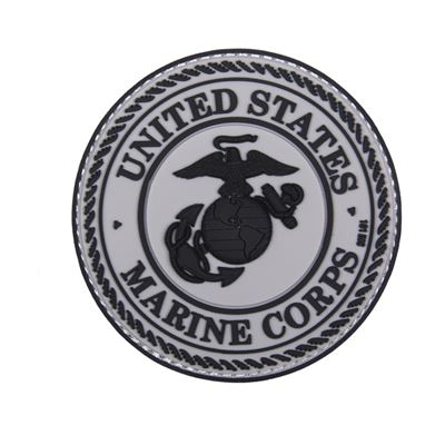 Toppa 3D in plastica UNITED STATES MARINE CORPS GRIGIO