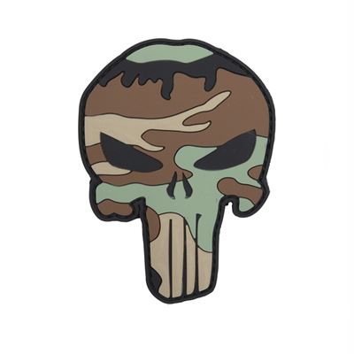 Toppa PUNISHER velcro 3D plastica WOODLAND