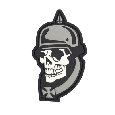 Toppa 3D in plastica WWI teschio GRIGIO