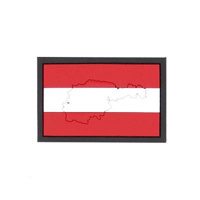 Toppa 3D in plastica AUSTRIA con contorno del paese in velcro