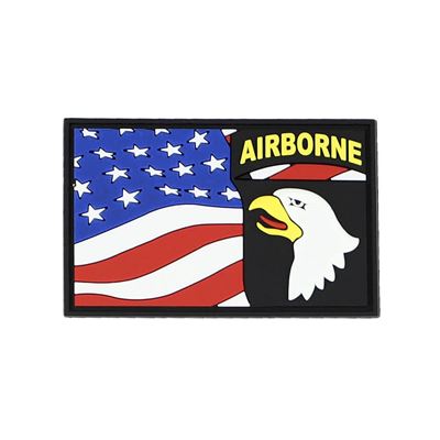 Patch 3D in plastica 101st Airborne con bandiera degli Stati Uniti