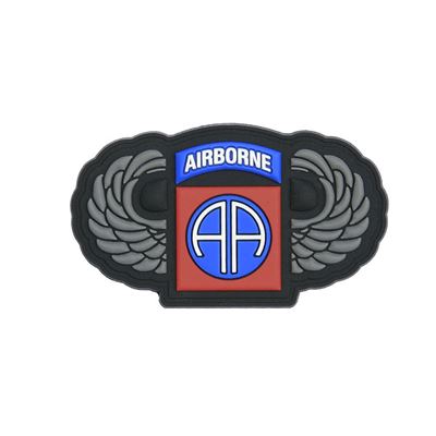 Patch 3D in plastica 82nd Airborne con ali