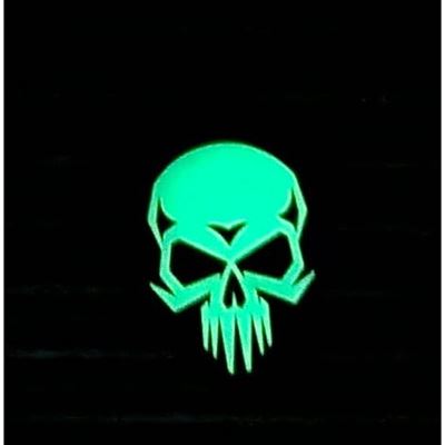 Toppa 3D in plastica PSYCHO SKULL velcro GLOW IN THE DARK 101INC 444190-7504 2