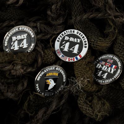 Distintivo del D-DAY 44 con bandiere alleate FOSTEX 445510-14002 4