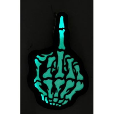 Toppa SKULL FINGER velcro GLOW IN THE DARK 101INC 446200-15008 2