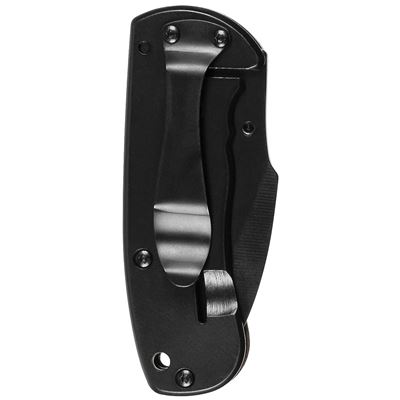 Coltello pieghevole COMPACT con manico in legno 6/15 cm, lama liscia nera FOX Outdoor 44643 2