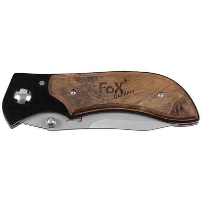 Coltello pieghevole con manico in legno pregiato 20,5 cm FOX Outdoor 44833 2