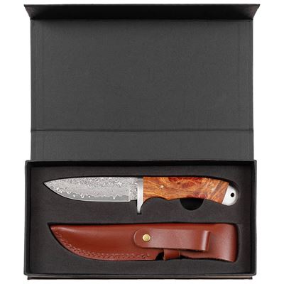 Coltello "Damašek" con manico in legno + fodero in pelle FOX Outdoor 44921 3