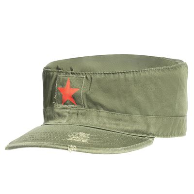 Cappellino VINTAGE FATIGUE RED STAR VERDE ROTHCO 4518 2