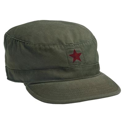 Cappellino VINTAGE FATIGUE RED STAR VERDE