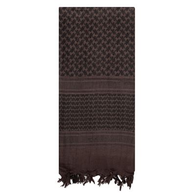 Sciarpa SHEMAGH leggera NERO-MARRONE 105 x 105 cm