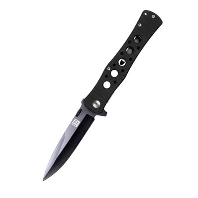 Coltello pieghevole SHADOW H219 lama liscia MANICO NERO