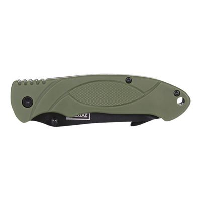 Coltello pieghevole BUSHCRAFT multifunzionale VERDE FOSCO 457435 4
