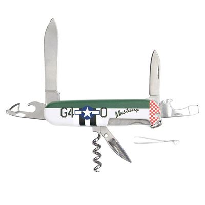 Coltello pieghevole P-51 MUSTANG serie multifunzionale WWII