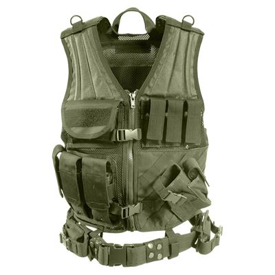 Gilet tattico CROSS DRAW MOLLE VERDE