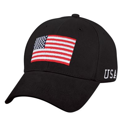 Cappellino da baseball con bandiera americana colorata NERO