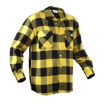 Camicia da boscaiolo FLANNEL a quadri GIALLO ROTHCO 4649 3