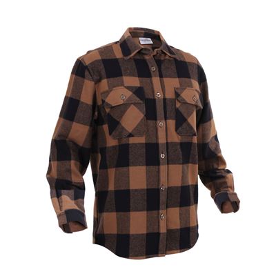 Camicia da boscaiolo FLANNEL a quadri MARRONE ROTHCO 4667 3