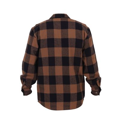 Camicia da boscaiolo FLANNEL a quadri MARRONE ROTHCO 4667 4